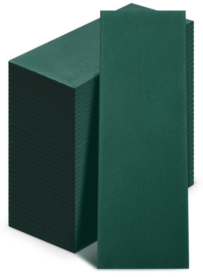 Qilery 50 Pcs Linen Feel Disposable Dinner Napkins Decorative Paper Napkin 17"x12" Bulk Colored Soft Paper Hand Towels Absorbent for Guest Thanksgiving Day Kitchen Wedding Party(Green) - Image 1